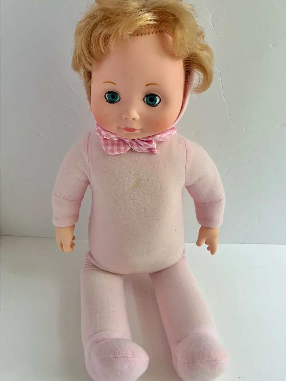 Vintage 1978 Fisher Price My Sleepy Baby Doll Pink Outfit 20”